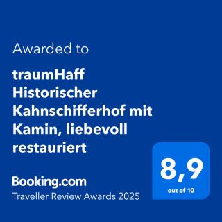 traumHaff Historischer Kahnschifferhof mit Kamin, liebevoll restauriert - Vogelsang - 9