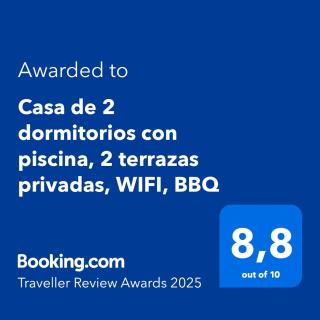 Casa de 2 dormitorios con piscina, 2 terrazas privadas, WIFI, BBQ - 9