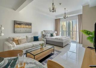 Elegant Studio with Partial sea View in Court Tower - Dubai - 7