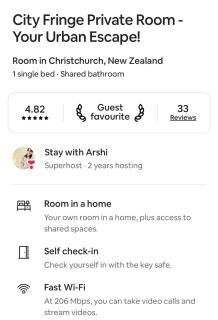 City Fringe Private Room - Your Urban Escape! - Christchurch - 8
