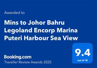 Mins to Johor Bahru Legoland Encorp Marina Puteri Harbour Sea View - 9