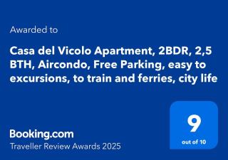 Vicolo Apartment, pedestrian centre, 2BDR, 2,5 BTH, Aircondo, Private Parking, easy to train and ferries, city life - La Spezia - 5