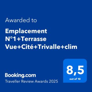 Emplacement N°1+Terrasse Vue+Cité+Trivalle+clim - Carcassonne - 0