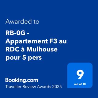RB-0G - Appartement F3 au RDC tout équipé pour 1 à 5 pers - Mulhouse - 1