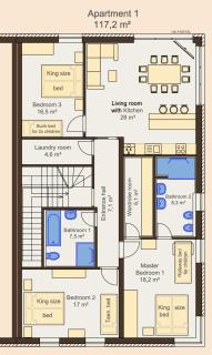 FamilyVilla, new 4 Luxury Big Apartments, parking - 2