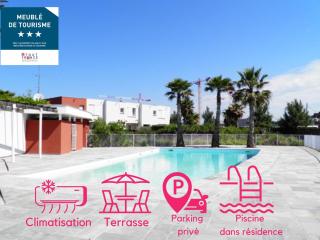 Belle villa moderne avec piscine, 800m plage, parking privé et clim, idéale pour familles à Sète - FR-1-338-31 - Sète - 0