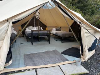 Cozy Hot Tent with Log Burner & Hot Tub Right Tent - 0