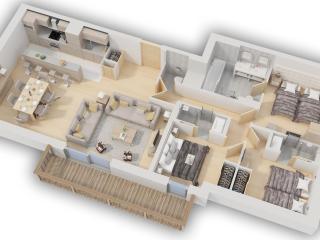 Appartement contemporain avec 3 chambres en suite, au cœur de Courchevel, proche des pistes - FR-1-562-15 - Courchevel - 3