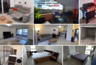 Le Barbusse LYON-T3-Garage-Terrasse-3 lits-Home Cinema - Pierre-Bénite - 0