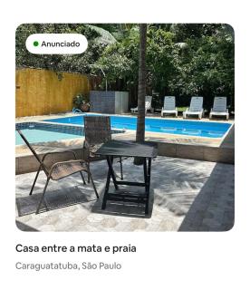 Recanto entre a praia e a cachoeira com riacho na frente - Caraguatatuba - 7