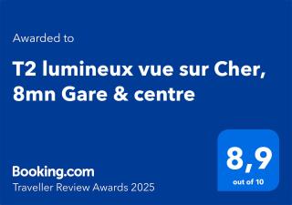 T2 lumineux vue sur Cher, 8mn Gare & centre - Tours - 9