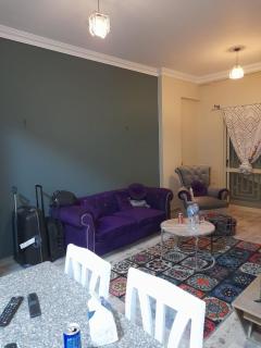 2 bedrooms apartment fully furnished air conditioned with great view and privet garden at degla palms compound located at 6 October city - 6th Of October - 6