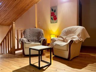 Chambre Saumon: Confort pour 4, Animaux Bienvenus - FR-1-582-487 - Alleyras - 6