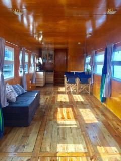 Panama ship, house on the water - 1