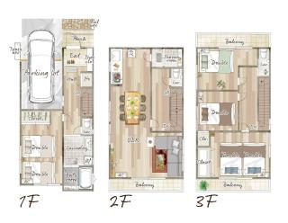 3-story home, 15 guests, Free parking, 103sqm - Tokio - 7