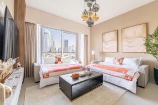 Hermes-Style 2BR, Full Burj Khalifa View - Infinity Pool - Full Fountain View - 1