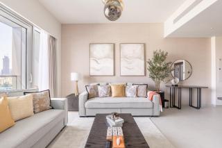 Hermes-Style 2BR, Full Burj Khalifa View - Infinity Pool - Full Fountain View - 2