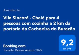 Vila Sincorá - Chalé para 4 pessoas com cozinha a 2 km da portaria da Cachoeira do Buracão - 8