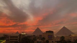 The sky of the pyramids veiw - Cairo - 0