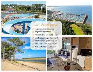 "LA FREGATE A LA MER" Appartement duplex, 6 personnes, vue port et océan, accès parc aquatique gratuit - Talmont - 9