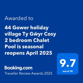 44 Gower holiday village Ty Gŵyr Cosy 2 bedroom Chalet - Swansea - 7