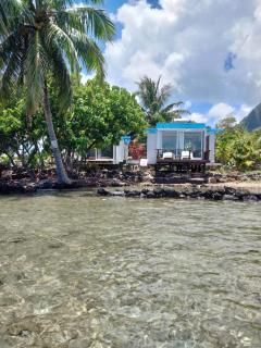 bungalow vue lagon 180 degré, la maison bleue - 6