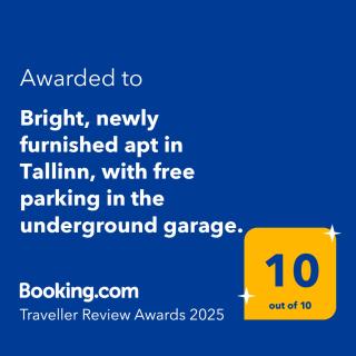 Bright, newly furnished apt in Tallinn, with free parking in the underground garage. - Kesklinn - 9