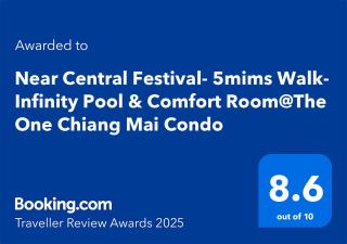 Near Central Festival- 5mims Walk- Infinity Pool & Comfort Room@The One Chiang Mai Condo - Chiang Mai - 9