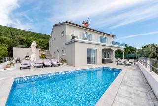Villa Bella Vista for 8 people with sea view, heated pool & wellness - only 1,5 km from beach - Viskovići - 0