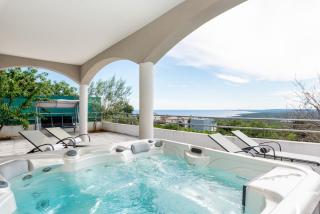 Villa Bella Vista for 8 people with sea view, heated pool & wellness - only 1,5 km from beach - Viskovići - 9