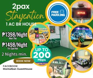 Montalban Guest House 1 AC BR 200mbps FREE Netflix Parking Videoke Cook - Rodriguez - 0
