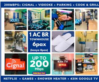 MG 6pax 1 AC BR 200mbps FREE Netflix Parking Cignal Videoke Shower Heater Cook & Grill - Rodriguez - 0