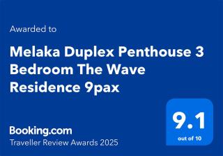 Melaka Duplex Penthouse 3 Bedroom The Wave Residence 9pax - Malacca - 9