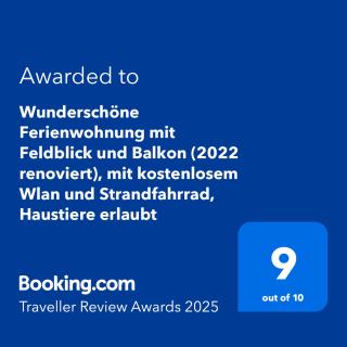 Wunderschöne Ferienwohnung mit Feldblick und Balkon, mit kostenlosem Wlan und Strandfahrrad, Haustiere erlaubt - Börgerende-Rethwisch - 9