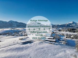 Chalet - Ferienwohnungen - Biohof Stöger - Panoramasüdbalkon - grandiose Aussicht auf See, Berge und Schloss Neuschwanstein - Rieden - 8