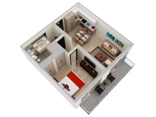 A Fantastic apart with balcony and partial view of the beach 4 Px - 6