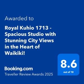 Royal Kuhio 1713 - Spacious Studio with Stunning City Views in the Heart of Waikiki! - Honolulu - 9