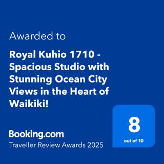 Royal Kuhio 1710 - Spacious Studio with Stunning Ocean City Views in the Heart of Waikiki! - Honolulu - 9