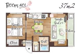 Shinjuku Sakura House 1 unit 37m2 - Tokyo - 9