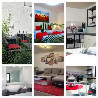 HAPPY-HOMES RED - Up to 5 - Küche - W-LAN - Netflix - Honig - Terrasse - Altenstadt - 0
