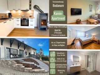 Kamin-Apartment Bodanum mit eigener Terrasse - naturnahe Ortsrandlage - VDSL - 10 min zum Nürburgring - Bodenbach - 9