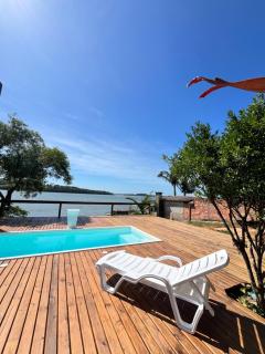 Chalé Beira da Lagoa Jacuzzi, Lareira e Piscina - Imaruí - 5