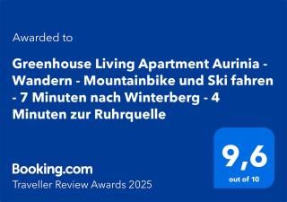 Greenhouse Living Apartment Aurinia - Wandern - Mountainbike fahren - 4 Minuten nach Winterberg - 4 Minuten zur Ruhrquelle - Natur genießen - Reisen mit Hund - Medebach - 7