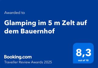Glamping im 5 m Zelt auf dem Bauernhof - Walsrode - 8