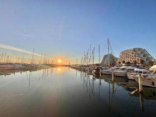 Studio double cabine RDJ avec loggia et jardinet, parking privé, 5 pers - La Grande-Motte - FR-1-716-26 - 1