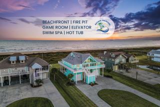 Beachfront Hideaway! Luxury Beachfront, SwimSpa, Game Room, Firepit by Bolivar Vacations - Port Bolivar - 0