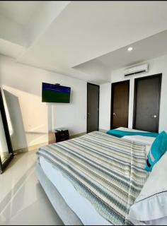 1PE-AL Apartamento de 1 alcoba frente al mar con Aire acondicionado, Piscina y Wifi - 4