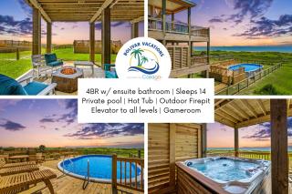 Wayward Sun Luxury 4BR Gulf Retreat w Pool, Hot Tub & Elevator - Port Bolivar - 0