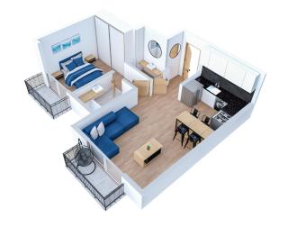 Hermoso 1 dormitorio 2 baños zona movistar arena - 2