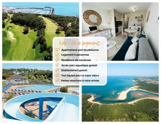 "COTE PORT" Appartement 4 personnes, cosy et en parfait état, village vacances, vue port de plaisance, accès piscines gratuit - Talmont - 9